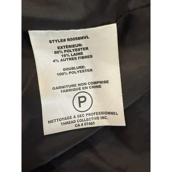 NVLT Plaid de Bouclé Double-Breasted Coat Medium Notch Lapel Lined Medium - Picture 10 of 11